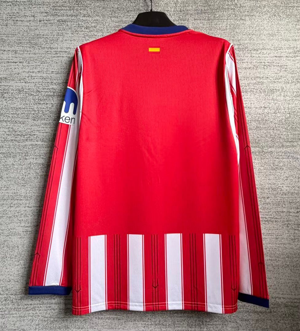Vista trasera camiseta de futbol atletico de madrid manga larga en kkgool