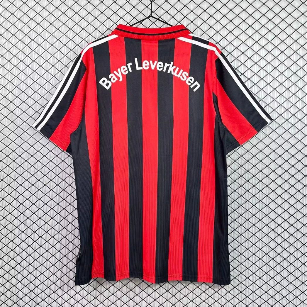 Vista trasera camiseta retro de futbol bayer leverkusen 2001 2002 en kkgool