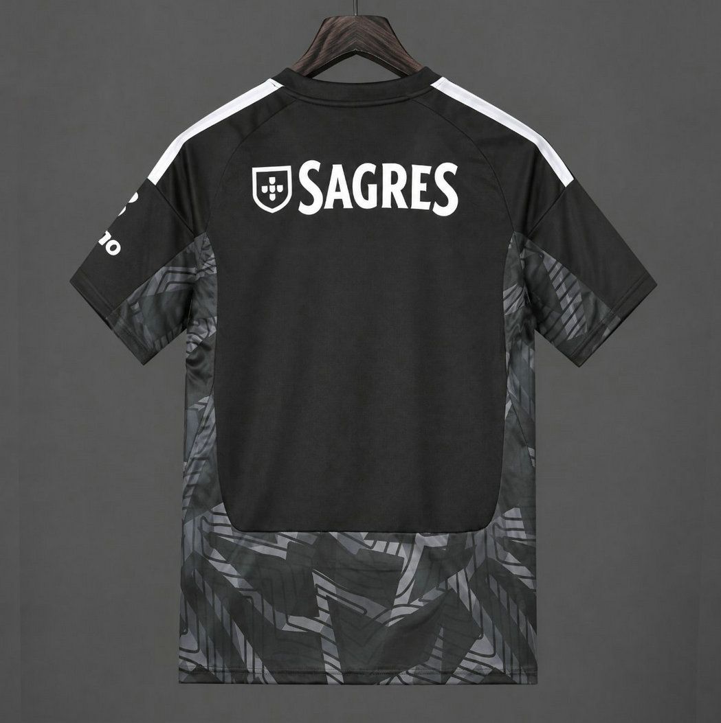 Vista trasera camiseta benfica portero negro en kkgool