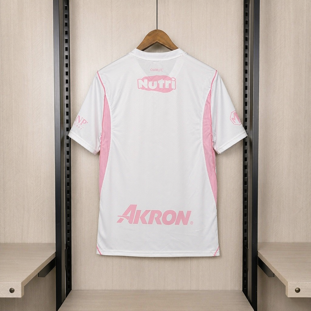 Camiseta chivas guadalajara edicion especial 2026 2027 rosa blanco vista trasera