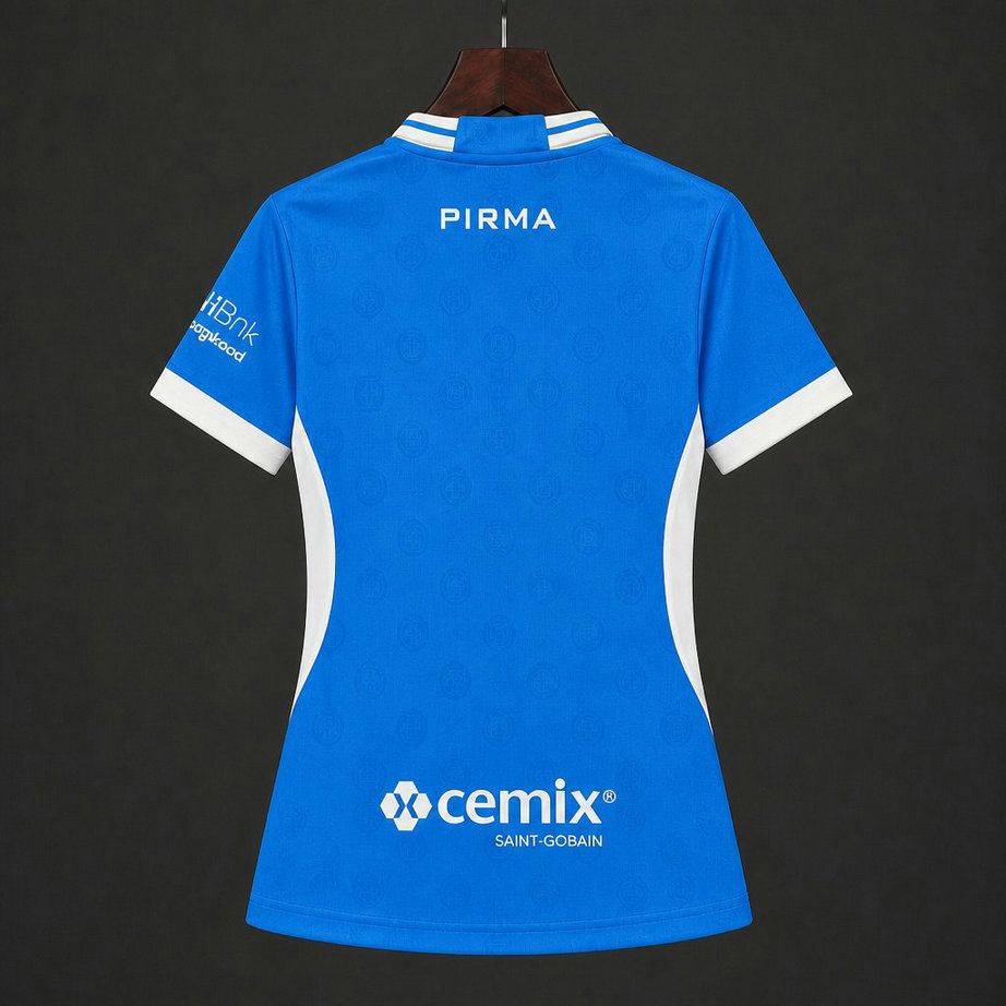 Vista trasera camiseta de futbol cruz azul mujer 2026 2027 en kkgool
