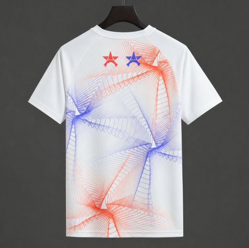 Camiseta psg blanca roja azul edicion especial 2026 2027 vista trasera