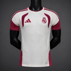Camiseta real madrid entrenamiento blanca y granate 2026 2027 version player kkgool