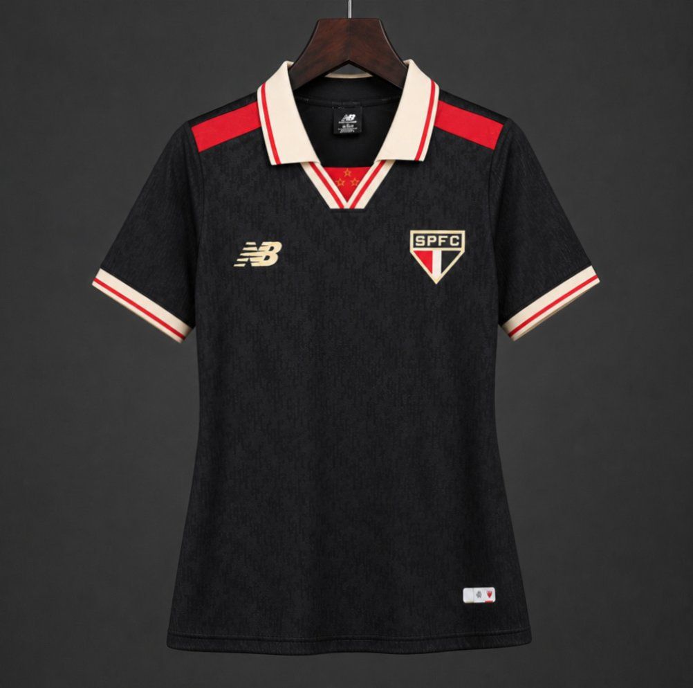 Camiseta sao paulo negra 2026 2027 mujer kkgool