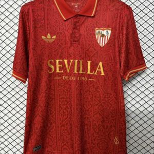 Camiseta sevilla fc retro polo rojo dorado 2026 2027 kkgool
