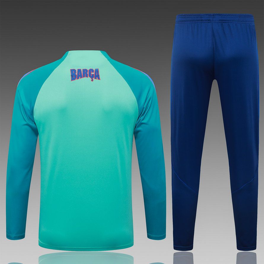 Vista trasera chandal entrenamiento fc barcelona azul lago en kkgool