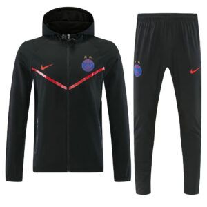 Chandal con capucha psg negro 2026 2027 chaqueta y pantalon kkgool