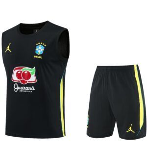 Conjunto de camiseta brasil negro sin mangas jordan 2026 2027 kkgool