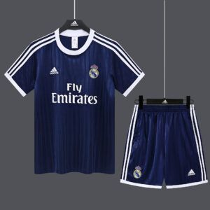 Conjunto de camiseta real madrid azul oscuro retro 2026 2027 kkgool