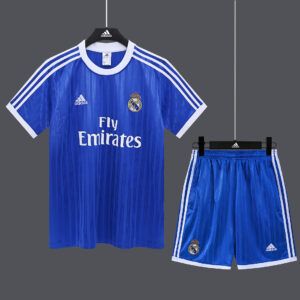 Conjunto de camiseta real madrid azul retro 2026 2027 kkgool