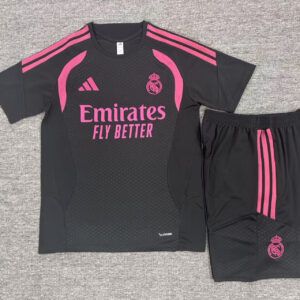 Conjunto de camiseta real madrid negro y rosa 2026 2027 kkgool