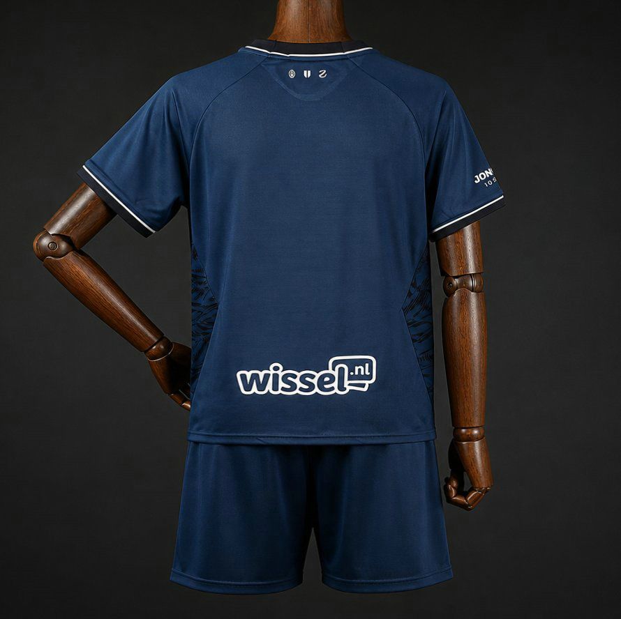 Vista trasera kit infantil fc utrecht visitante en kkgool
