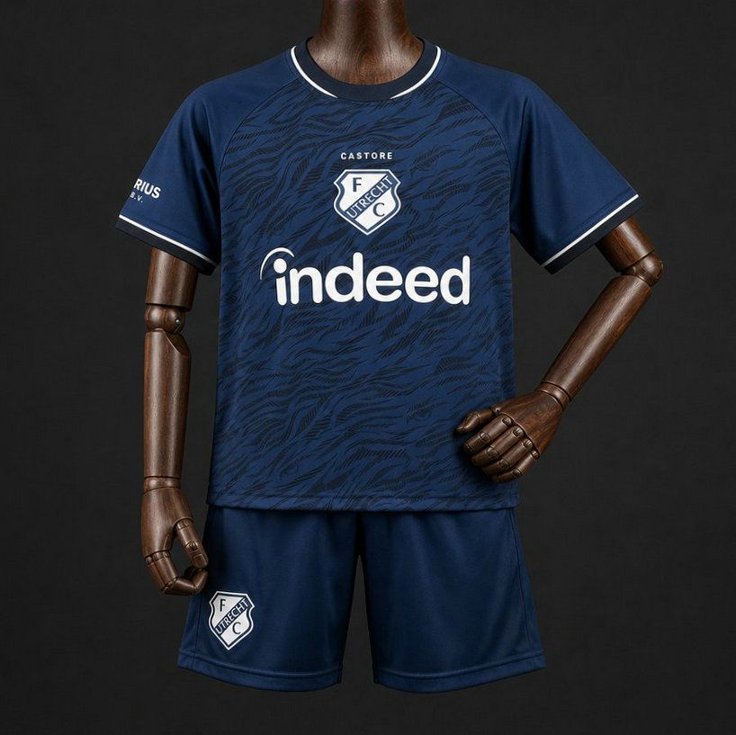Conjunto fc utrecht segunda equipacion azul marino y tigre 2026 2027 ninos kkgool