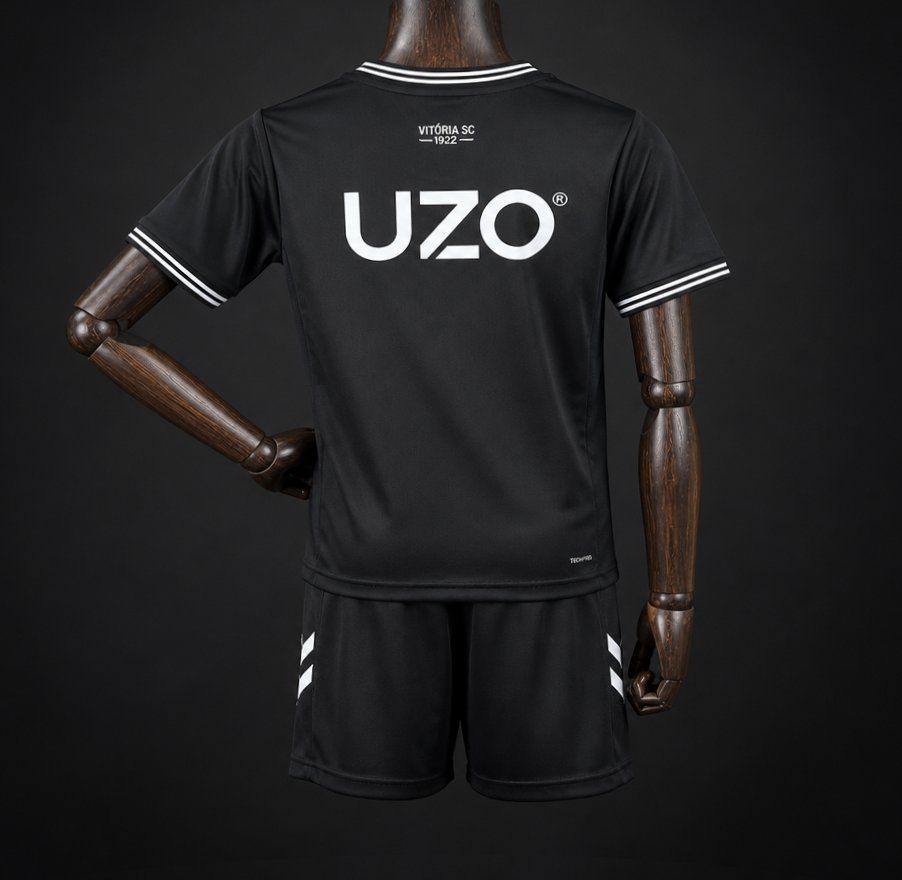 Conjunto camiseta y short vitoria guimaraes tercera equipacion infantil 2026 2027 vista trasera