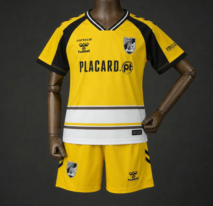 Conjunto vitoria sc tercera equipacion amarilla y negra 2026 2027 ninos kkgool
