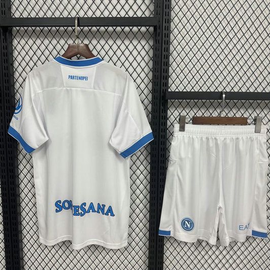 Vista trasera equipacion de futbol napoli ninos 2026 2027 visitante en kkgool