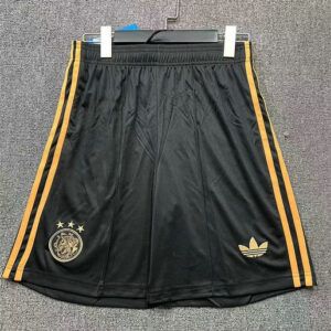 Pantalon corto ajax visitante negro dorado 2026 2027 kkgool