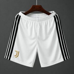 Pantalon corto juventus local blanco negro 2026 2027 kkgool
